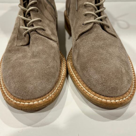 Vince Women's Tan Suede Cabria Lace Up Boots Size 6.5 - Picture 2 of 6